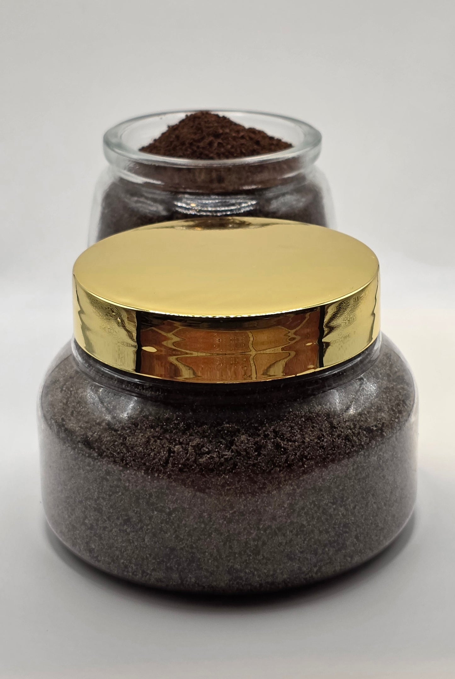 Castor oil salt coffee body scrub
